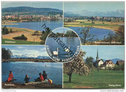 Pfäffikon - Gruss vom Pfäffikersee - AK Grossformat - Verlag E. Baumann Winterthur