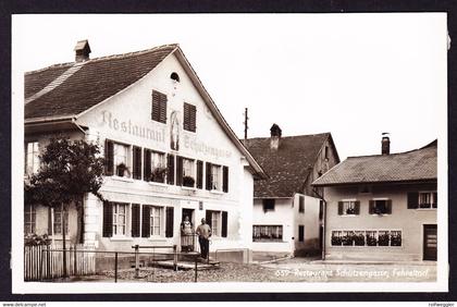 um 1930 ungelaufene AK Restaurant Schützengasse in Fehraltorf. Rückseitig Klebestellen in Ecken auf der Karte