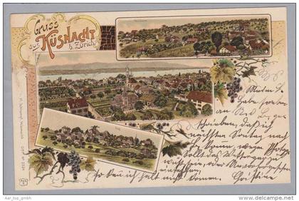 AK ZH Küsnacht b.Zürich 1901-06-28 Litho H.Schlumpf #2534