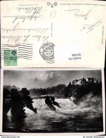 587206,Rheinfall m. Schloss Laufen Laufen-Uhwiesen Switzerland