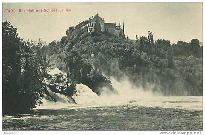 Rheinfall und Schloss Laufen (Ed. Photoglos Co, Zürich, n° 7409)