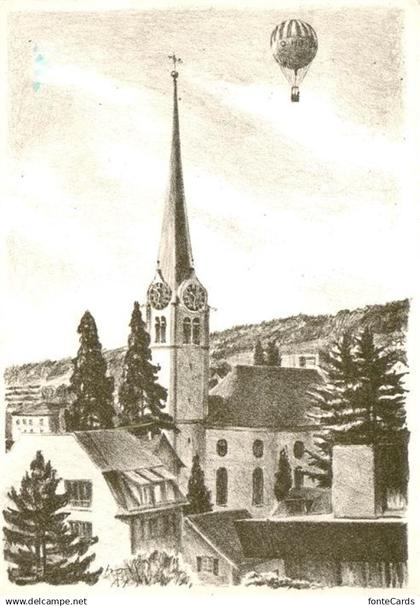 13756117 Horgen ZH Ballonfahrt 200 Jahre Ref Kirche Horgen