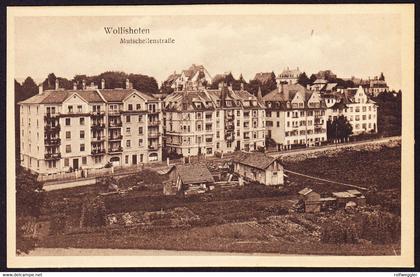 um 1920 ungelaufene AK aus Wollishofen. Mutschellenstrasse