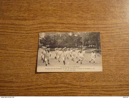 CPA Association de Gymnastique de Zürich lors d'une Manifestation à Frankfort -Juillet 1908 - Voir Photos - 9x14 cm env.