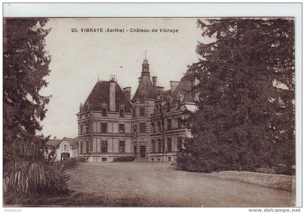 SUPERBE CPA...DE...VIBRAYE...LE CHATEAU DE VIBRAYE...