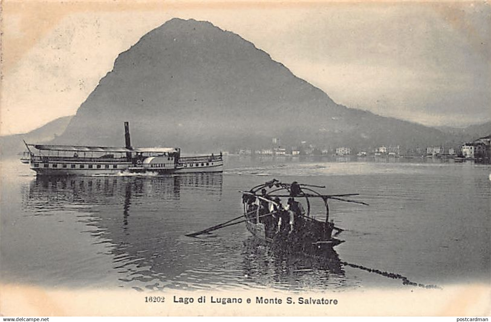 Svizzera - Lac de Lugano (TI) ttello a vapore Dampfer Milano - Monte S. Salvatore - Ed. Wehrli 16202