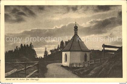 12586011 St Anton Oberegg Kapelle Abendstimmung St. Anton