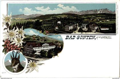 Gruss aus Gonten - Litho