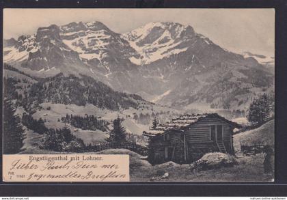 Ansichtskarte Engstligenthal Bern Schutzhütte Gebirge Schneegipfel ab