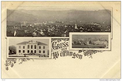 CPA (SUISSE  A) GRUSS aus  W ULFLINGEN(litho)