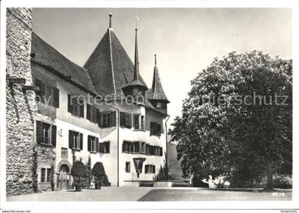 11621248 Spiez BE Schloss Spiez Turm Palais und Nordfluegel Spiez