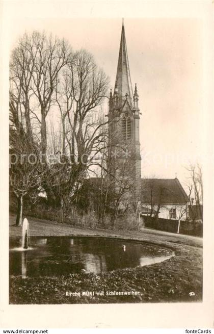 13823332 Muri BE Kirche mit Schlossweiher Muri BE