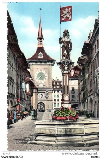 POSTAL    BERNA  -  SUIZA   -  TORRE DEL RELOJ -