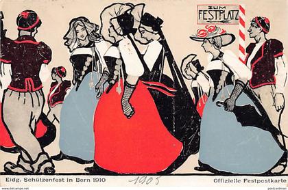 Schweiz - Berne (BE) Eidg. Schützenfest - Jahre 1910 - Offizielle Festpostkarte - Verlag Typ. Fritz Käser