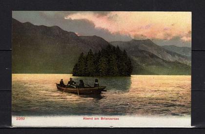 Suisse -  Abend am Brienzersee  ( lac - Barque )