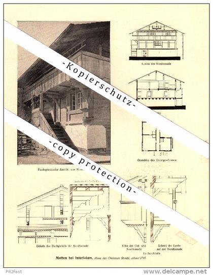 Photographien / Ansichten , 1917 , Matten bei Interlaken , Prospekt , Fotos , Architektur !!!