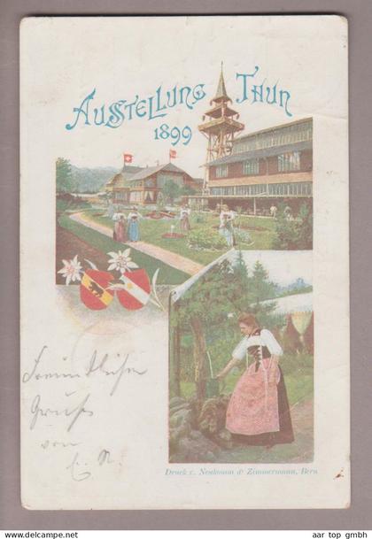 CH BE Thun Ausstellung 1899-10-09 Neukomm & Zimmermann nach Lyss