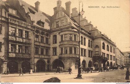 SUISSE - München - Vue sur la brasserie royale - Animé - Carte postale ancienne