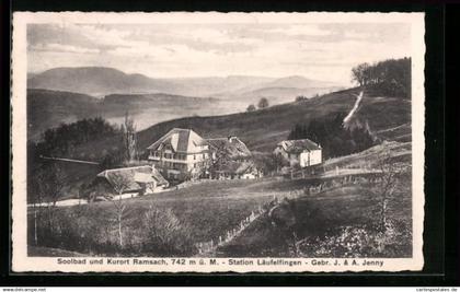 AK Ramsach, Gasthaus der Gebr. J. & A. Jenny, Bahnhof Läufelfingen