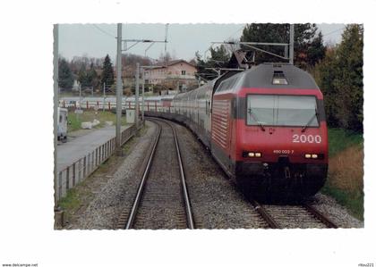 carte photo moderne - CUGY - Suisse - train national 460 003-7 - 2000 - année 2008