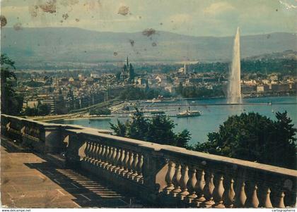 Postcard Switzerland Geneve la Rade et la Ville depuis Cologny