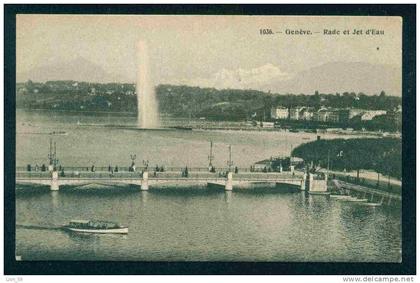 52422 / GENEVE - RADE ET JET D'EAU Bridge - Switzerland Suisse Schweiz Zwitserland  PC mint postcard