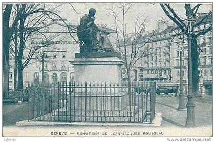 -suisse - ref B445-geneve -monument j j rousseau  - champage mercier - chateau de pekin   - carte bon etat -