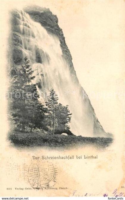 13304118 Linthal Glarus Schreienbachfall Linthal Glarus