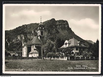 AK Näfels, Kirche, Schlachtkapelle & Pfarrhaus