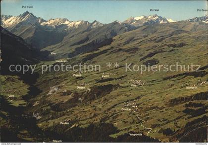 11692000 Val Lumnezia Panoramablick von der Alp Riein