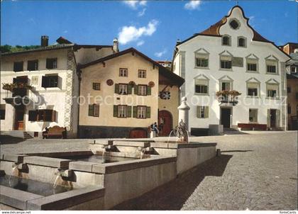 12071114 Scuol Tarasp Vulpera Dorfplatz Scuol