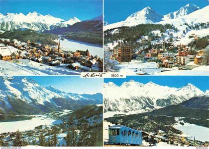 13979056 St Moritz  SANKT MORITZ GR Panorama Wintersportplatz Alpen Zahnradbahn