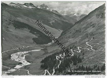 St. Bernhardinpass - Hinterrhein - Ansichtskarte Großformat