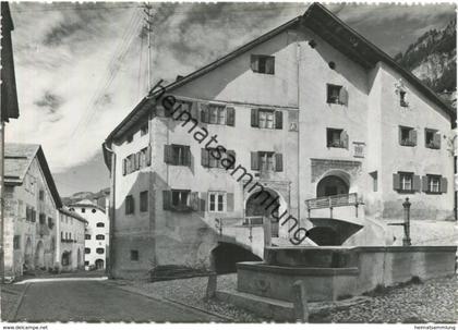 Ardez - Engadin - Dorfplatz - Foto-AK Grossformat - Foto Feuerstein Scuol