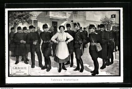 AK Courgenay, Hotel de la Gare, Tableau historique