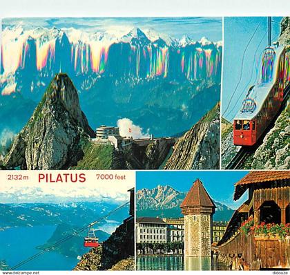 Suisse - LU Lucerne - Pilatus - Multivues - Funiculaire - CPM - Carte Neuve - Voir Scans Recto-Verso