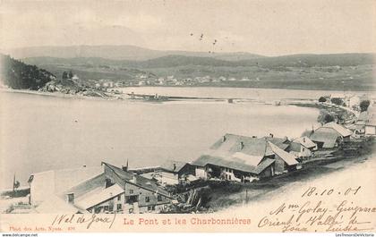 SUISSE - Le pont et les Charbonnières - Lac de Joux - Panorama - Obl à Orient 21 X 01 - Carte postale ancienne