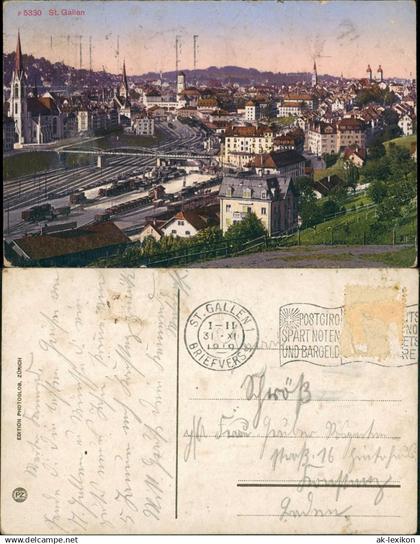 St. Gallen San Gallo / Sogn Gagl / St-Gall Bahnhof Strecke 1919