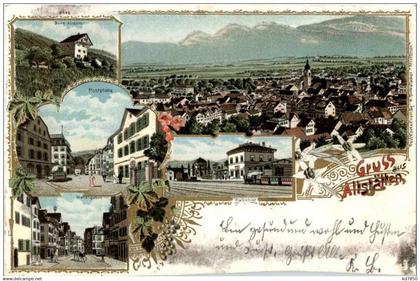 Gruss aus Altstätten - Litho