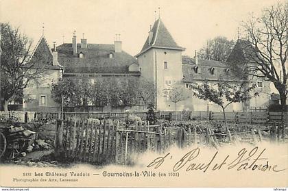 pays div- suisse -ref V524- chateaux  vaudois - chateau goumoens la ville en 1903 -