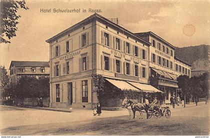 RAGAZ (SG) Hôtel Schweizerhof - Pferdekutschen - Verlag J. FetzerJ. Fetzer