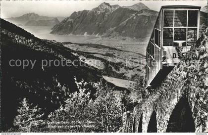 11672814 Stoos SZ Drahtseilbahn Schwyz Stoos mit Vierwaldstaettersee Stoos SZ