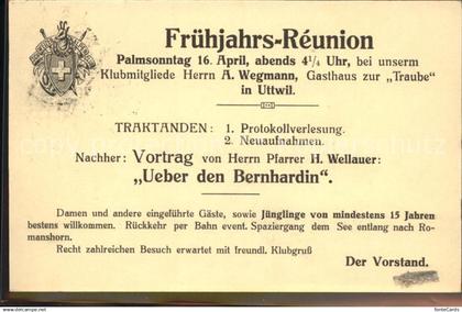 11853165 Uttwil Bodensee Arbon TG Sektion Bodan Fruehjahrs Reunion Einladung