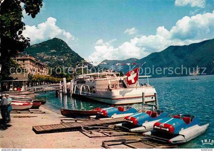 12763694 Lugano Lago di Lugano Faehranleger  Lugano Lago di Lugano