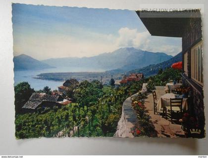 D161587 Switzerland Suisse Ticino - Brione Ristorante Los Gatos Lago Maggiore Alpenpanorama Brione sopra Minusio 1959