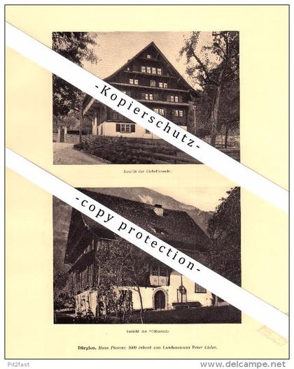 Photographien / Ansichten , 1910 , Bürglen , Prospekt , Architektur , Fotos !!!