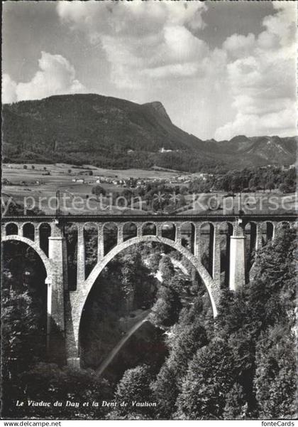 11644214 Vaulion Viaduc du Day et Dent de Vaulion Eisenbahnbruecke