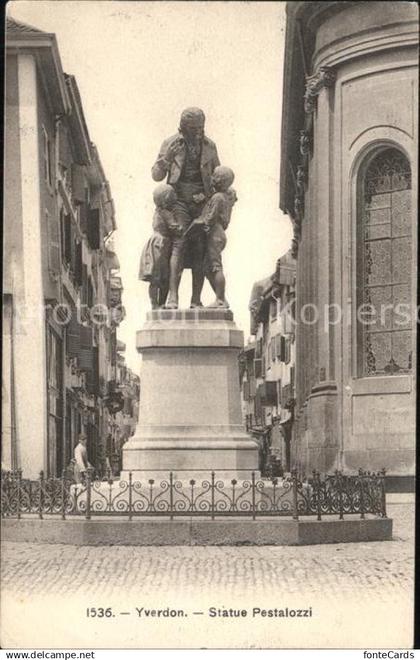 11820008 Yverdon-les-Bains Statue Pestalozzi Monument Denkmal Yverdon-les-Bains