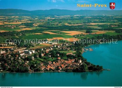 13235682 Saint Prex avec Lac Leman et Jura Genfersee Fliegeraufnahme