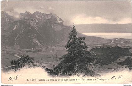 CPA-Carte Postale Suisse Corbeyrier  Vallée du Rhône et Lac Léman 1906 VM55093